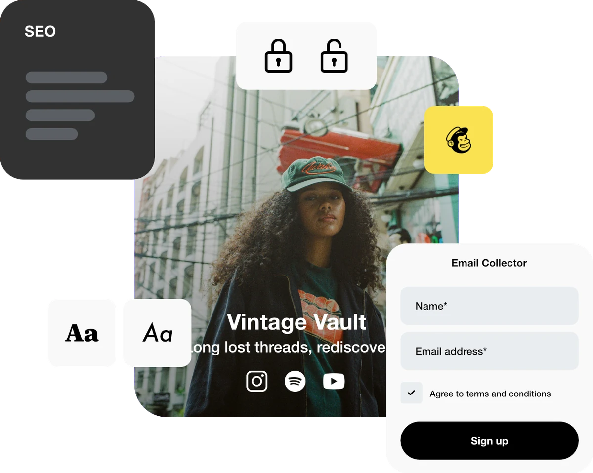 Bio page examples bringing photos, content and social profiles together